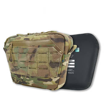 Сумка-напашник XL з балістичним пакетом 2 клас захисту Kiborg GU Сordura Multicam
