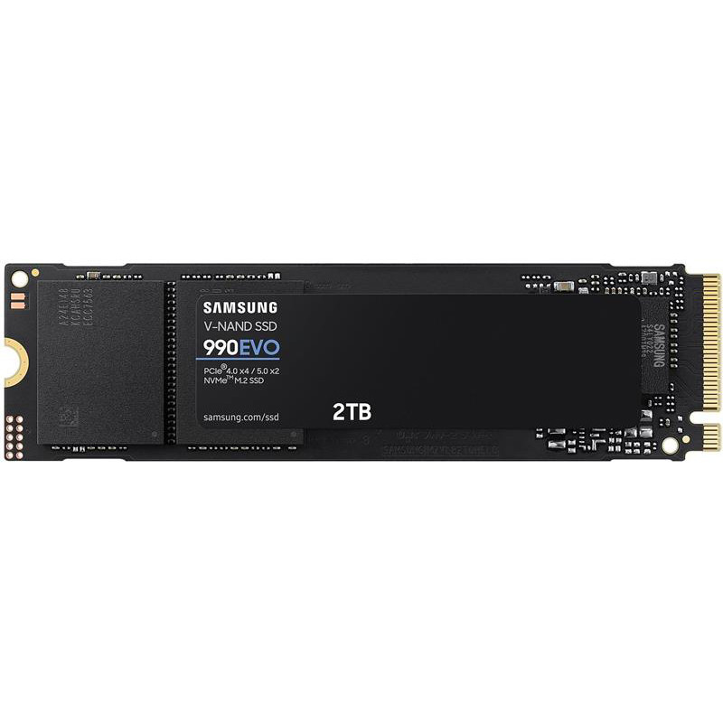 Накопичувач SSD 2ТB Samsung 990 EVO M.2 2280 PCIe 5.0 x4 NVMe V-NAND TLC (MZ-V9E2T0BW) ( M.2 2280 ) DS