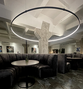 Круглий Підвісний алюмінієвий LED світильник Vela Salaris 36, 700х43х9мм, Круглий