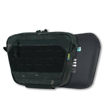 Сумка-напашник XL з балістичним пакетом 2 клас захисту Kiborg GU Сordura Dark Multicam