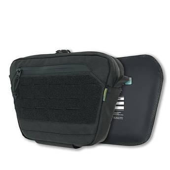 Сумка-напашник XL з балістичним пакетом 2 клас захисту Kiborg GU Сordura Black