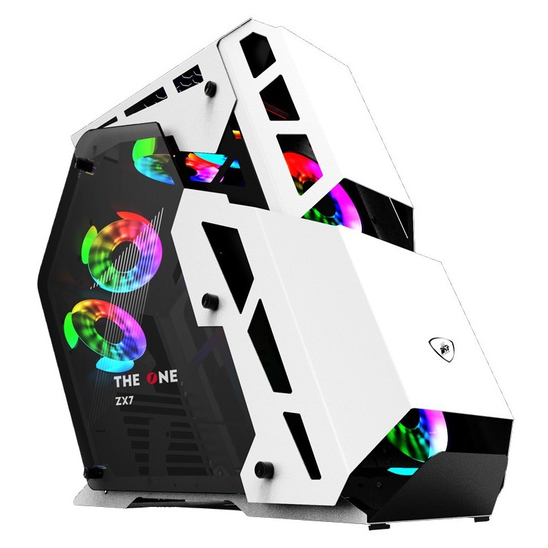 Корпус 1stPlayer ZX7-4F2-W-WH White без БП white DS
