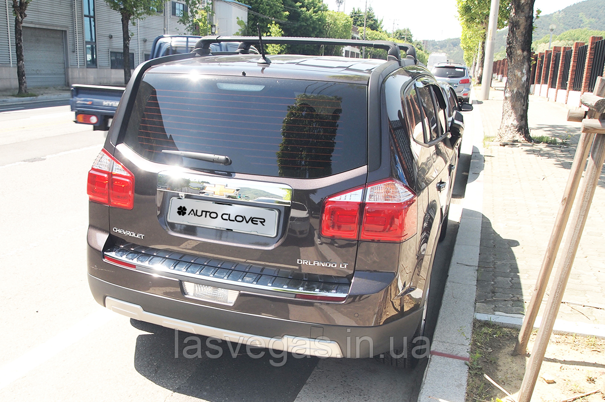 Хром накладка заднього бампера Chevrolet Orlando 2011- (Autoclover/Південна Корея)