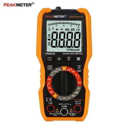 Мультиметр цифровий PeakMeter PM8225 True RMS підсвітка, аналогова графічна шкала