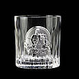 Подарунковий набір кришталевих келихів "Козаки" з декоративними накладками зі срібла Boss Crystal, фото 3