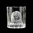Подарунковий набір кришталевих келихів "Козаки" з декоративними накладками зі срібла Boss Crystal, фото 2