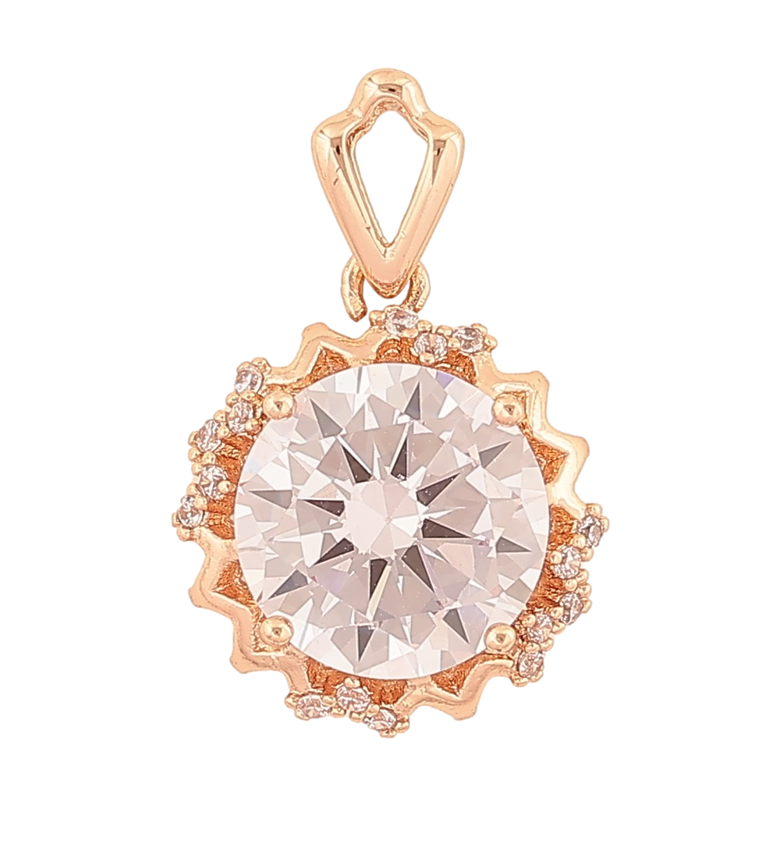 Кулон Xuping M&L Колір 18K "Кристал у декоративній оправі» для ланцюжка до 4мм, фото 1