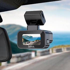 Відеореєстратор Hoco DV10 (1.47", Full HD, 1080p/30fps, WiFi, WDR, microSD до 128 ГБ), чорний