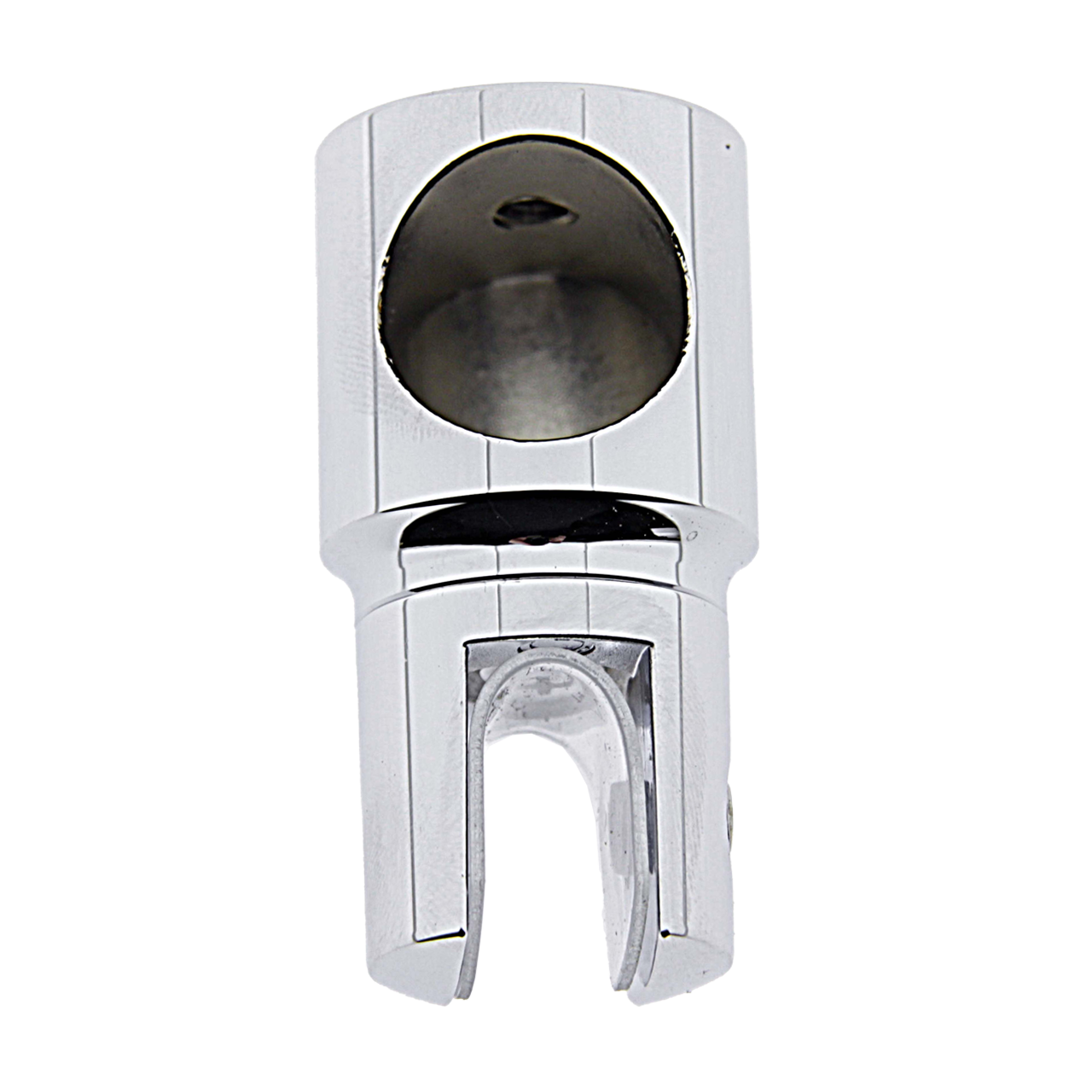 Конектор до труби 19 мм труба-Скло глухий хром (КН11 ЦП)