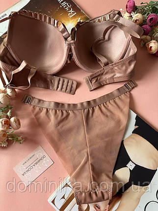 80/85/90/95/100D Комплект нижньої білизни комплект на 4 розмір коричневий, фото 2