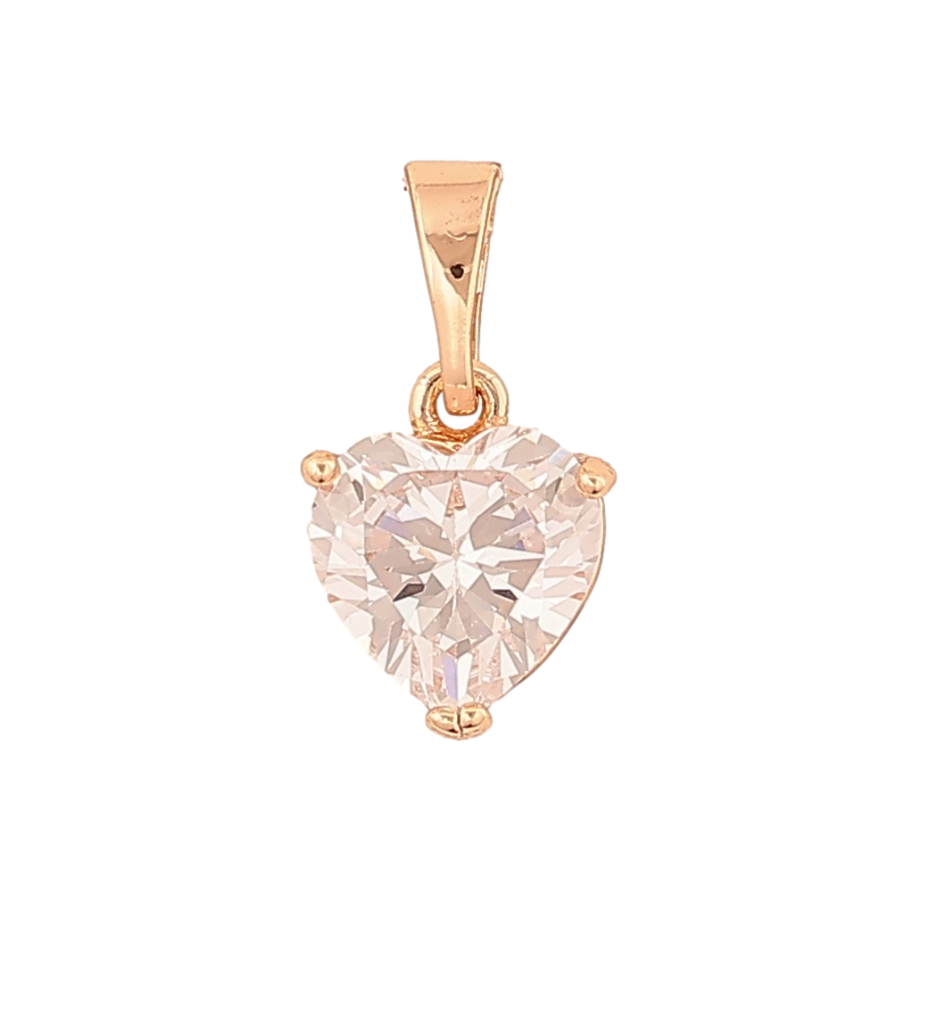 Кулон Xuping M&L Колір 18K "Кришталеве сердечко, 8х8мм» для ланцюжка до 5мм, фото 1
