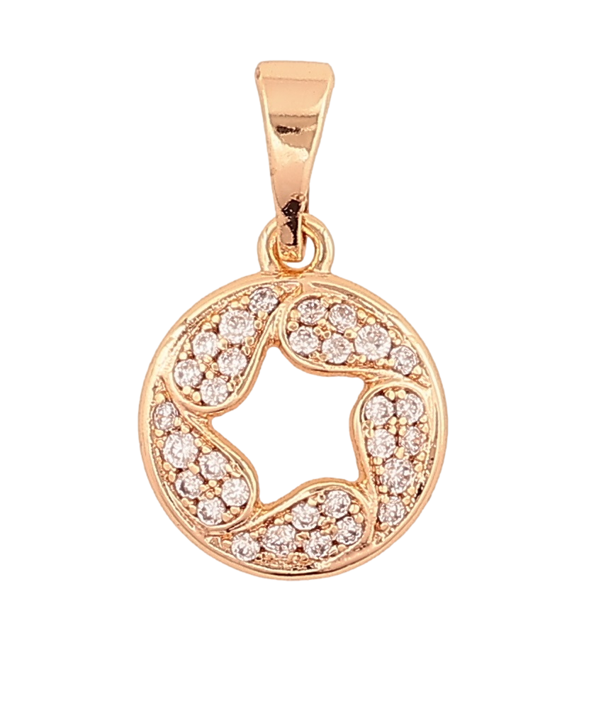 Кулон Xuping M&L Колір 18K "Декоративне колечко з кристалами» для ланцюжка до 5мм, фото 1