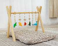 Мобіль дитячий підлоговий Бебі Джим + комплект підвісок Динозаврики + матрацик БОН БОН Ловець снів