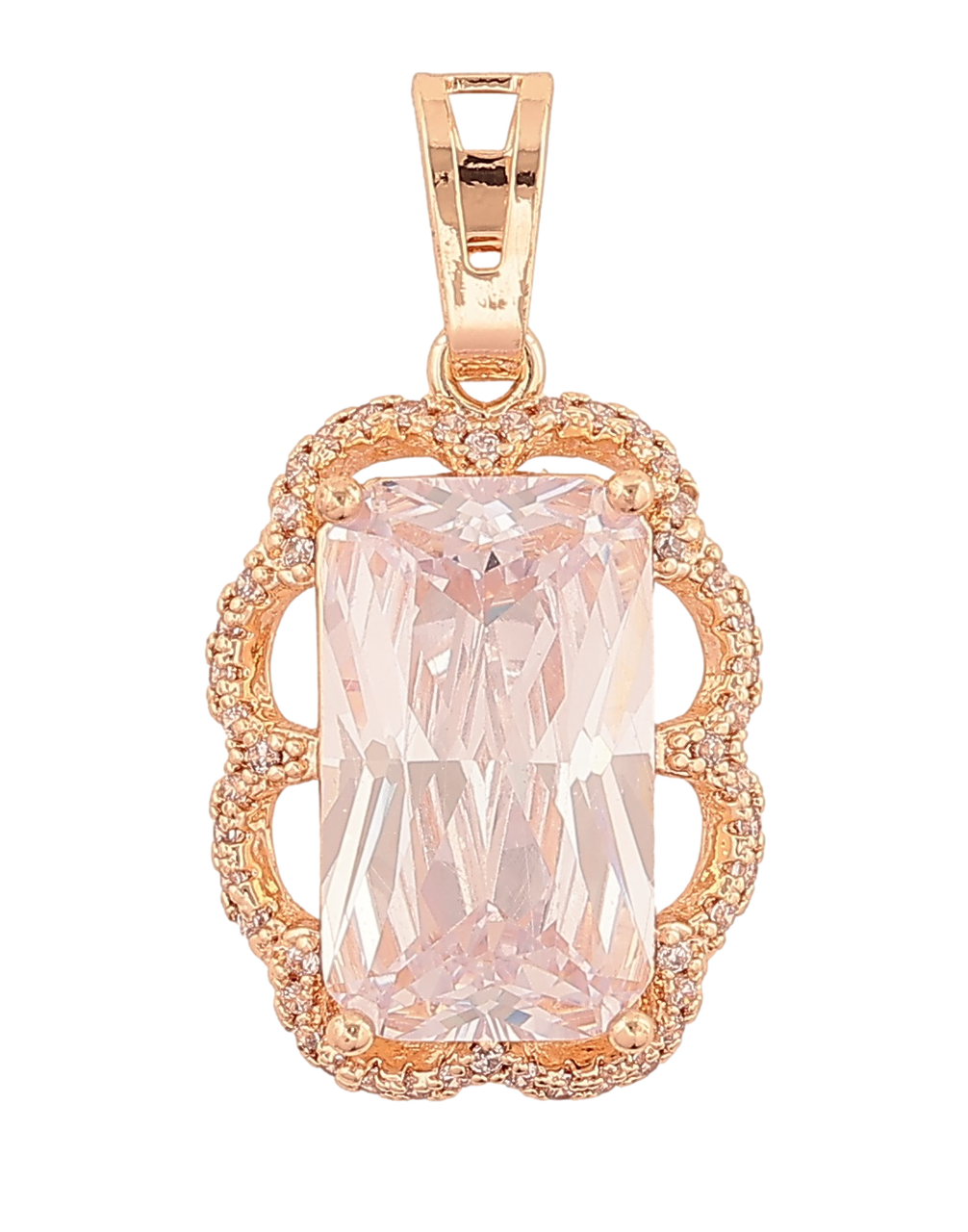 Кулон Xuping M&L Колір 18K "Кристал у декоративній оправі» для ланцюжка до 6мм, фото 1