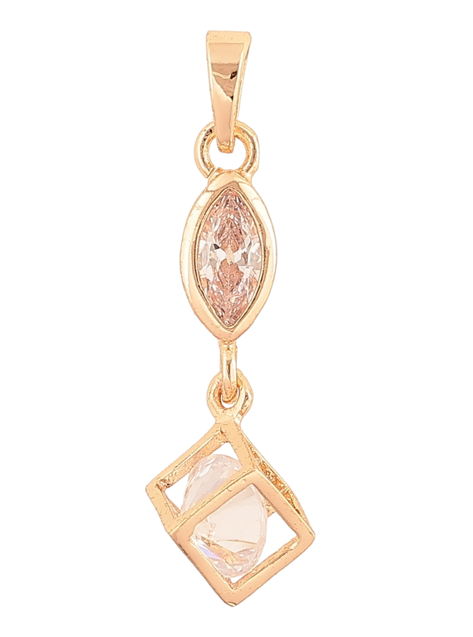 Кулон Xuping M&L Колір 18K "Куб з кристалом» для ланцюжка до 5мм, фото 1