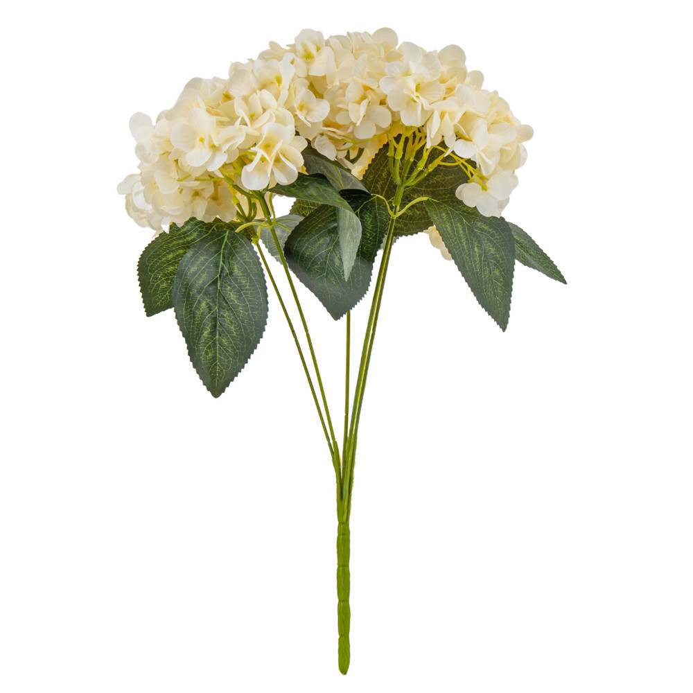 Букет гортензій, 5 бутонів, кремовий, 45 см ELISEY, фото 1