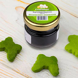 Гелевий (паста) водорозчинний барвник Confiseur "Оливково-зелений", 25 грам