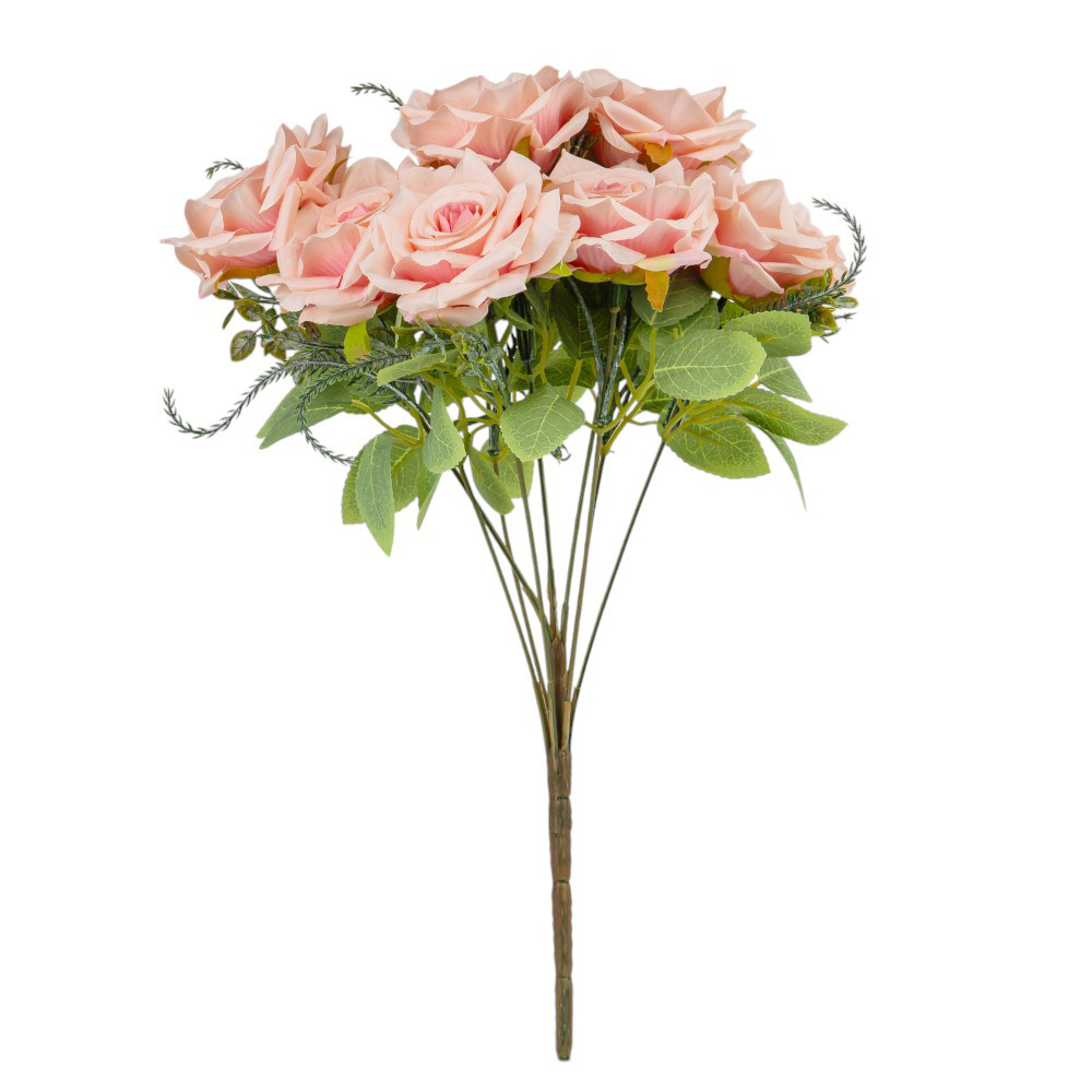 Букет троянд, 9 бутонів, ніжно-рожевий, 40 см ELISEY, фото 1