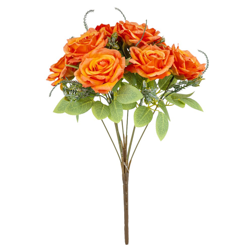 Букет троянд, 9 бутонів, помаранчевий, 40 см ELISEY, фото 1