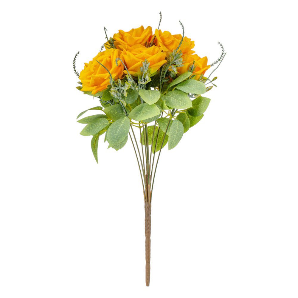 Букет троянд, 9 бутонів, жовтий, 40 см ELISEY, фото 1