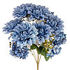 Букет “Квітковий ансамбль” (6 жоржин і 3 гортензії), синій, 45 см ELISEY, фото 2