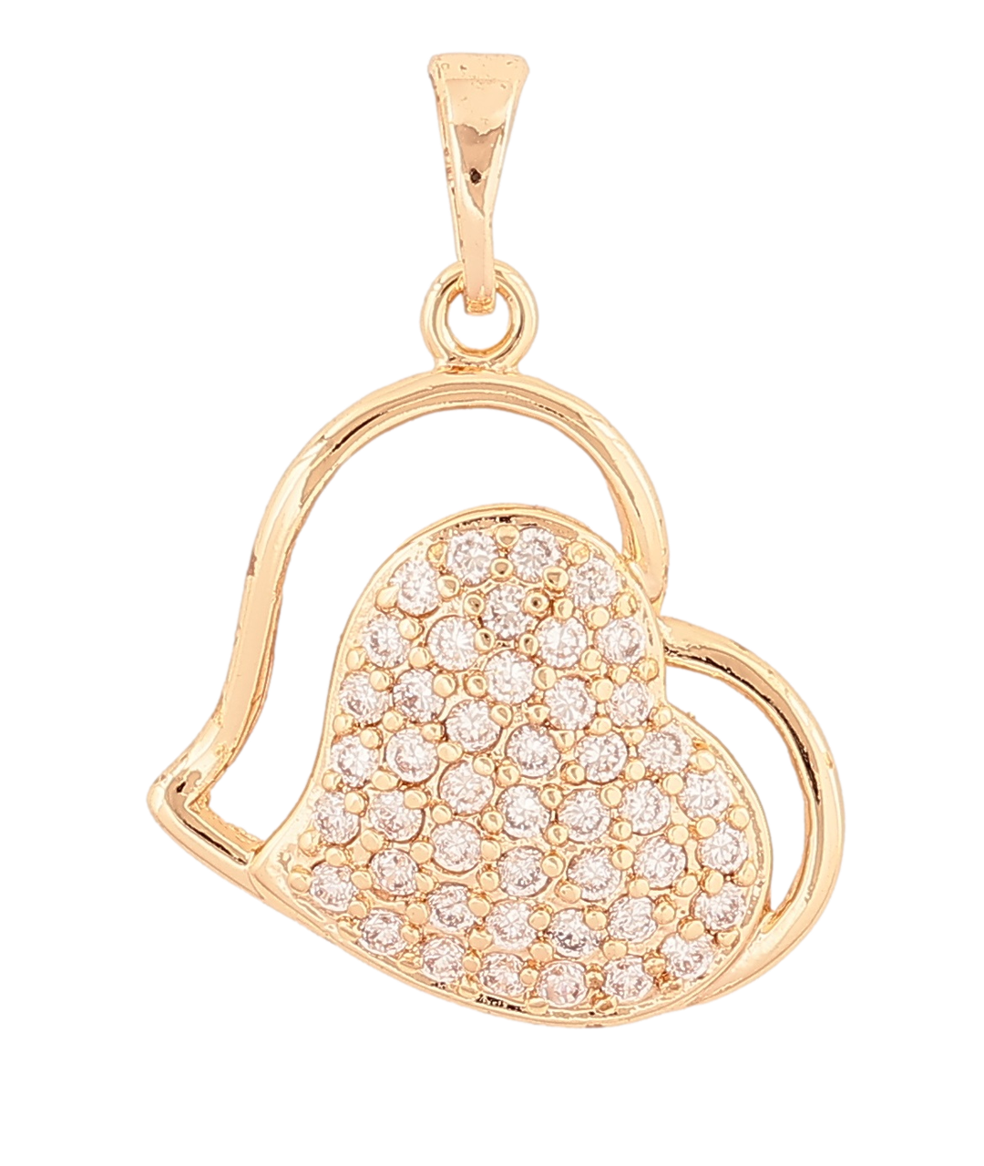 Кулон Xuping M&L Колір 18K "Сердечко з кристалами» для ланцюжка до 5мм, фото 1