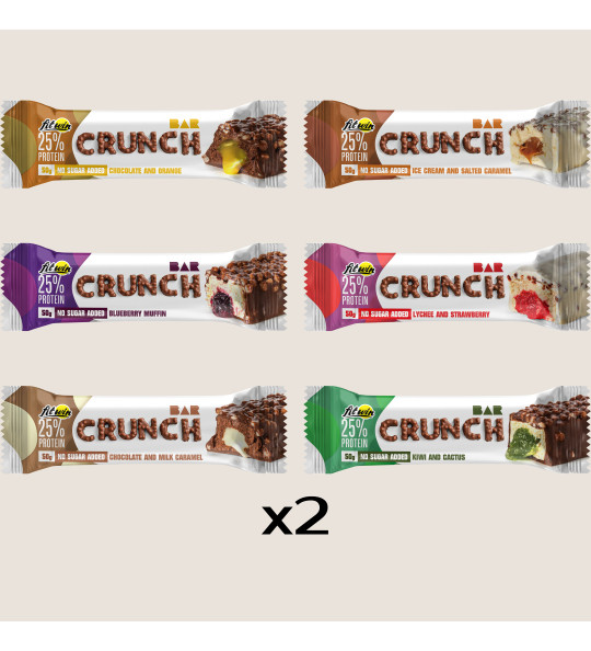 Протеїновий батончик FitWin Crunch Bar 25% мікс бокс 12x50 г, фото 1
