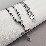 Срібний комплект "Срібний Оберіг" ланцюжок та хрестик, фото 2