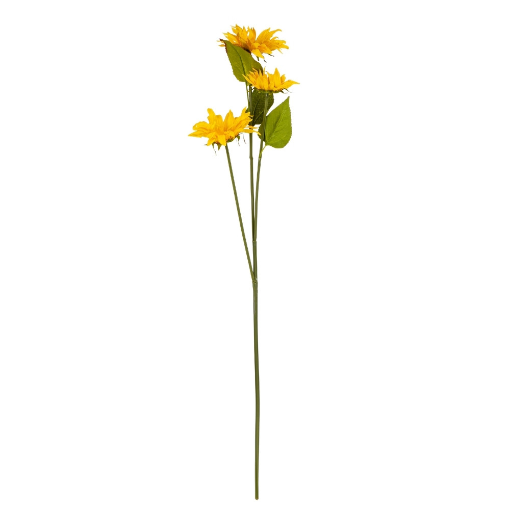 Штучний соняшник, 3 бутони, жовтий, 77 см ELISEY, фото 1