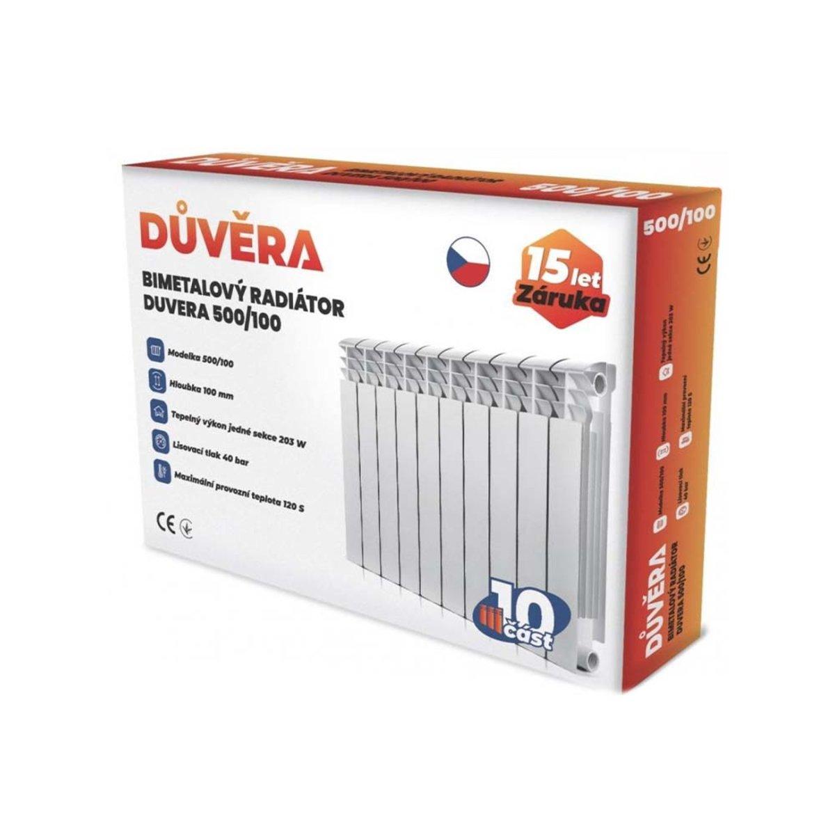 Радіатор біметалевий DUVERA 500/100 (BRD-100), фото 1