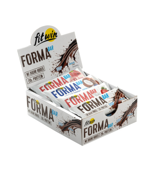 Протеїновий батончик FitWin 33% FORMA BAR, БЕЗ ЦУКРУ мікс смаків 12x60 г, фото 1
