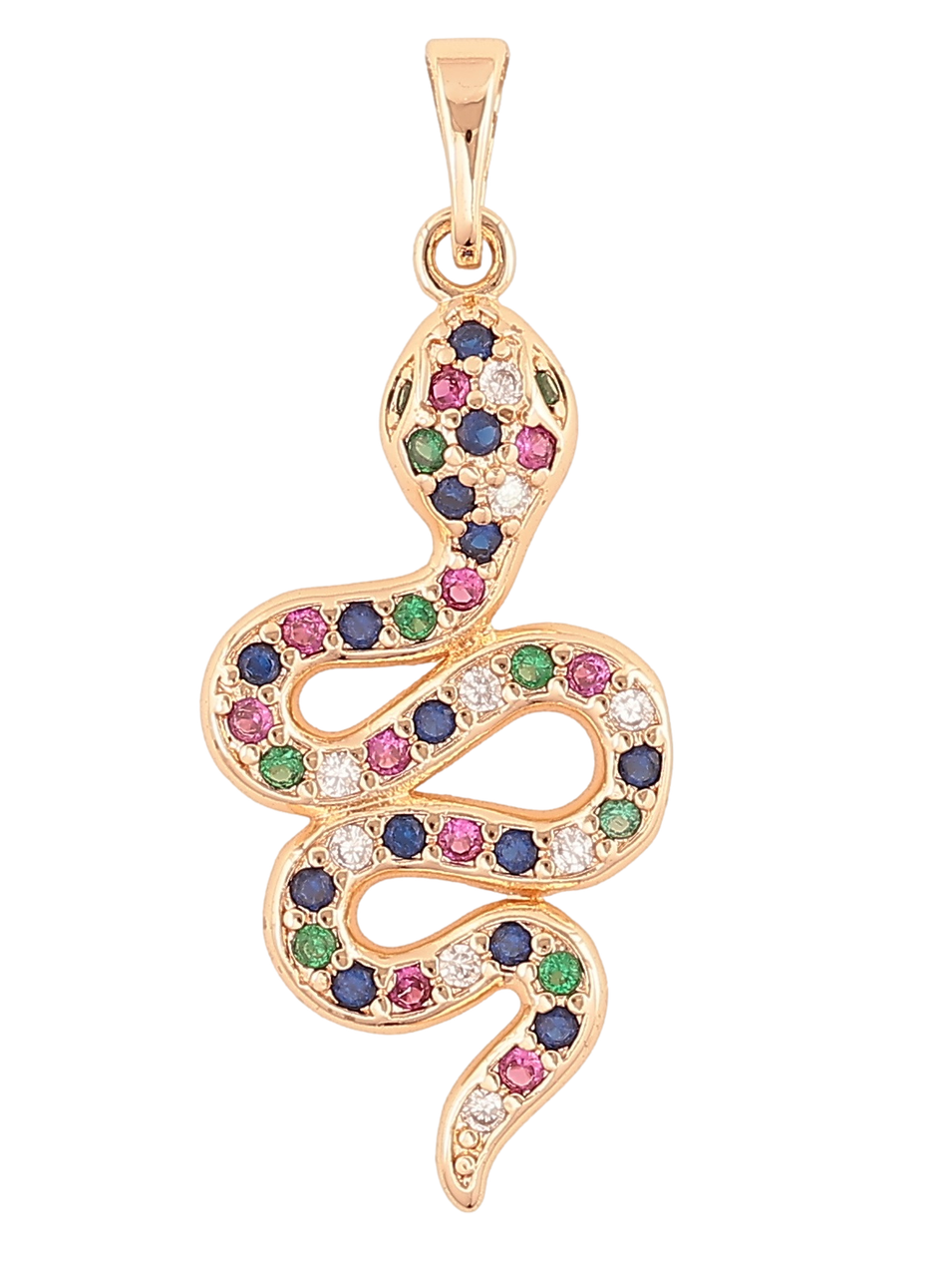 Кулон Xuping M&L Колір 18K "Змія з різнокольоровими кристалами» для ланцюжка до 5мм, фото 1