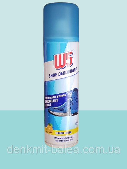 Дезодорант для взуття з ароматом лимона W5 schoe Spray 200 мл
