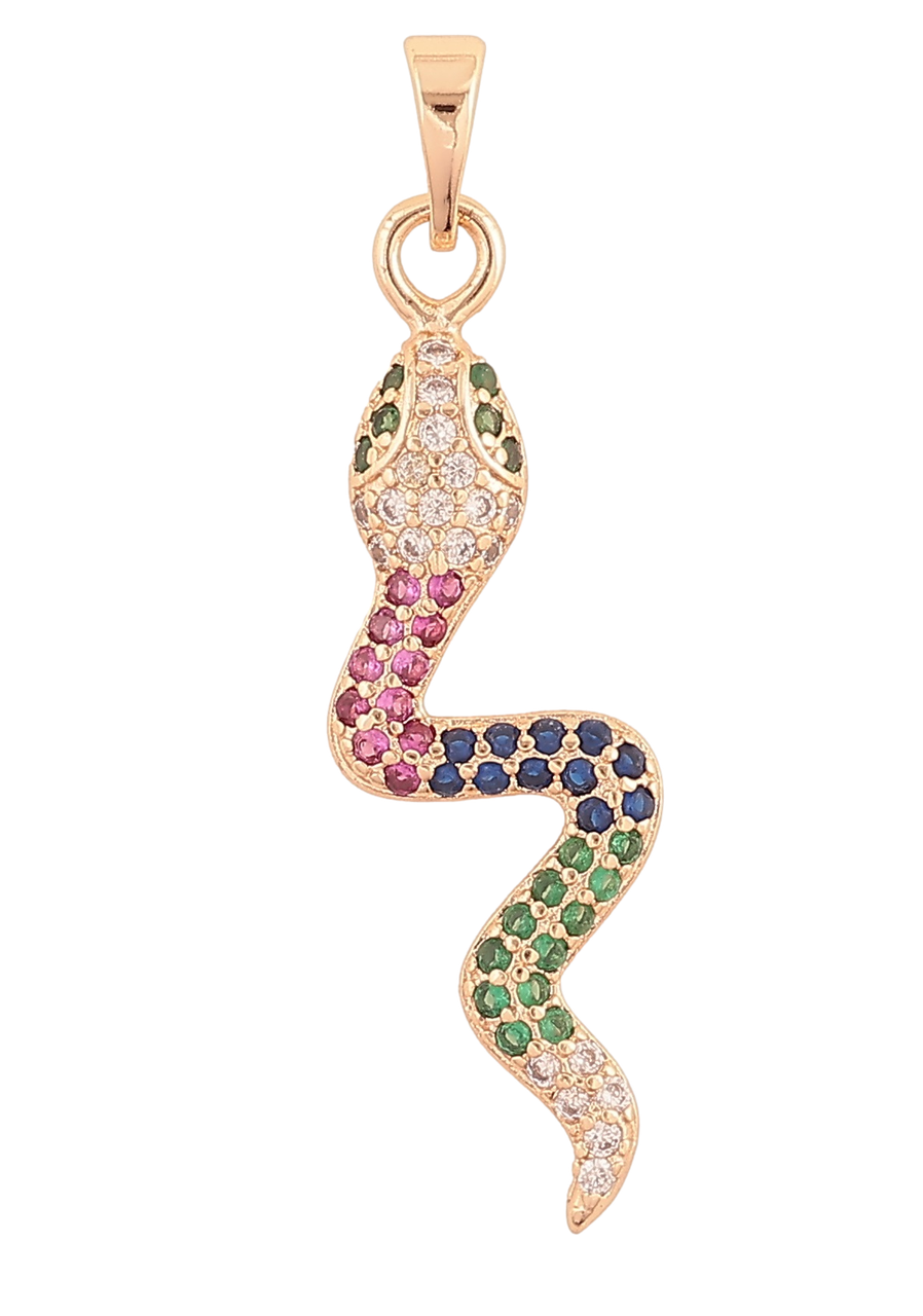 Кулон Xuping M&L Колір 18K "Змія з різнокольоровими кристалами» для ланцюжка до 5мм, фото 1