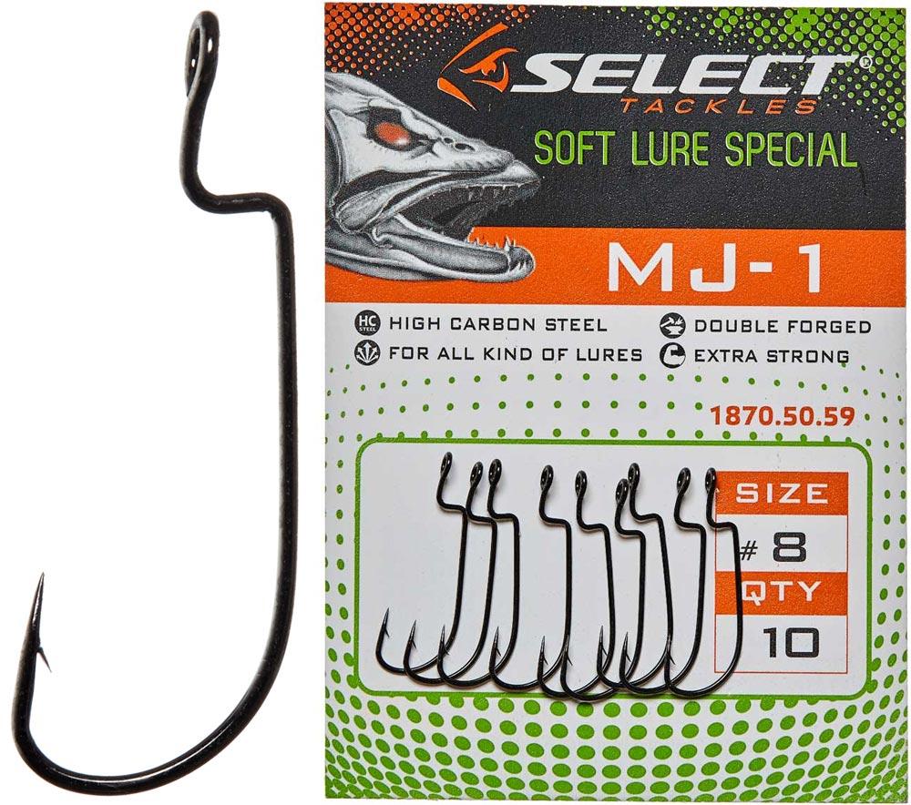 Гачок Select MJ-1 #10 (10 шт/уп) офсетний для мікроджигової ловлі, фото 1