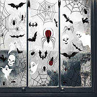 Наклейки на Хелловін 29 на 37 см різнобарвний