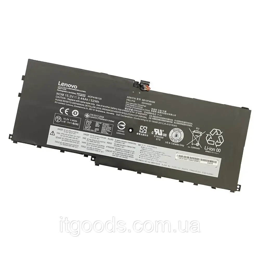 Оригінальна батарея Lenovo 52Wh 01AV438 01AV439 01AV409 01AV441 00HW028 00HW029 ThinkPad X1 Yoga Carbon