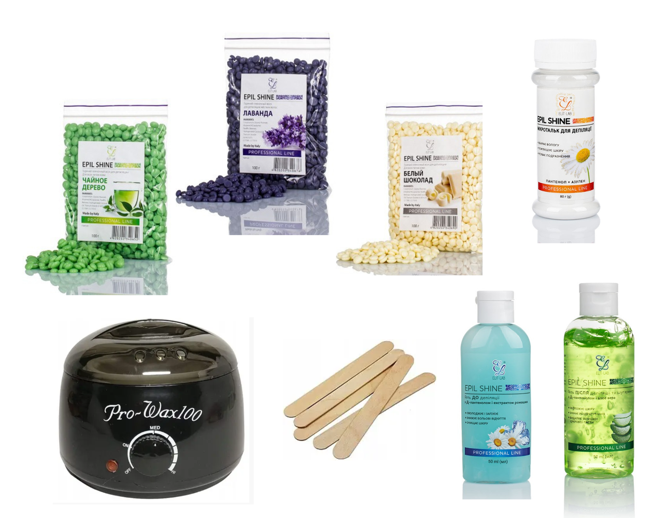 Стартовий набір для депіляції з воскоплавом Pro-Wax 100 (чорний), фото 1