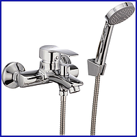 Змішувач для ванни Короткий литий З Душем Поворотним перемикачем Cron Focus Chr-009 Euro