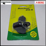 Розетка зі штекером живлення СОВО (мама+тато) 3-полюсна ,Розетка до монітора Bravo-180 466001, фото 9