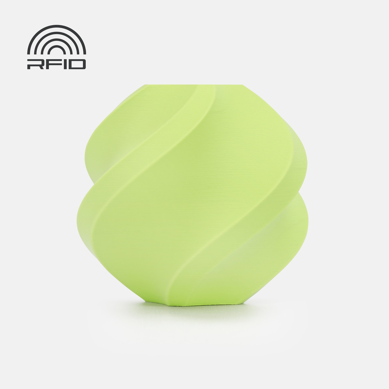 Пластик філамент без котушки Bambu Lab PLA Matte Apple Green (11502), Refill, 1.75мм, 1кг, 315м, 190-230°C, Світло-Зелений