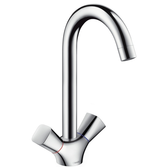 Змішувач для кухні Hansgrohe Logis 71280000, двовентильний, високий вилив, хром