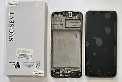 Дисплейний модуль (екран) для Samsung M215 Galaxy M21 (2020) M307 Чорний з рамкою 100% SERVICE PACK