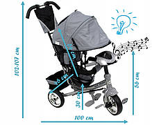Дитячий триколісний велосипед Baby Mix Lux Trike, фото 5
