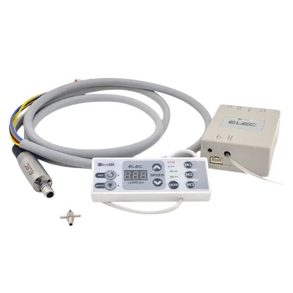 Вбудований безщіткових мікромотор MicroNX ELEC 1000 optic с подачею води та підсвіткою для стоматологічної установки