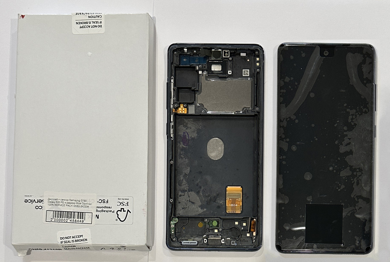 Дисплейний модуль (екран) для Samsung G780 Galaxy S20 FE з рамкою Blue Оригінал 100% SERVICE PACK GH82-24220A
