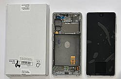 Дисплейний модуль (екран) для Samsung G780 G781 Galaxy S20 FE з рамкою WHITE 100% SERVICE PACK GH82-24220A