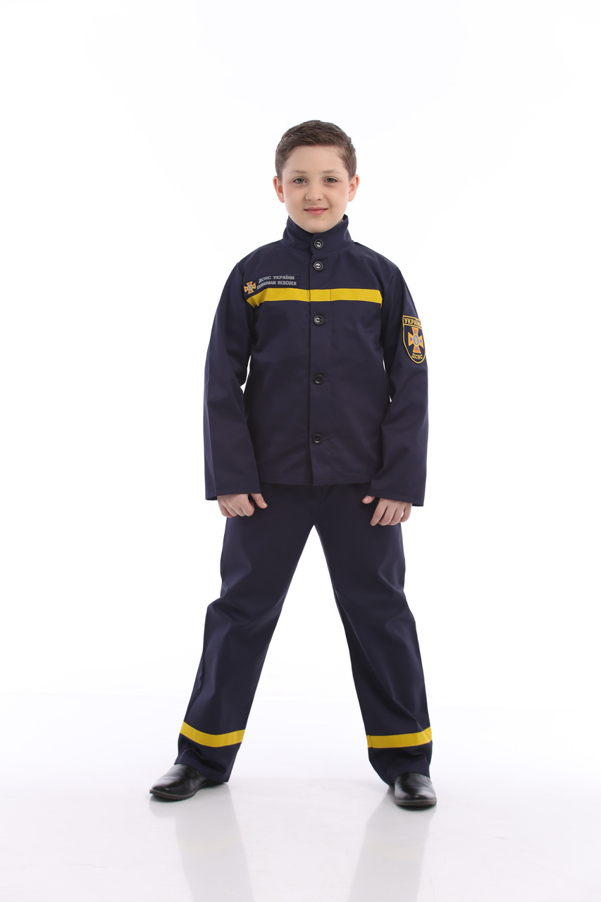 Дитячий костюм рятувальника "Юний рятувальник МНС" (зростання 128-134 см) для фотосесій, ігор, театральних постановок, фото 1