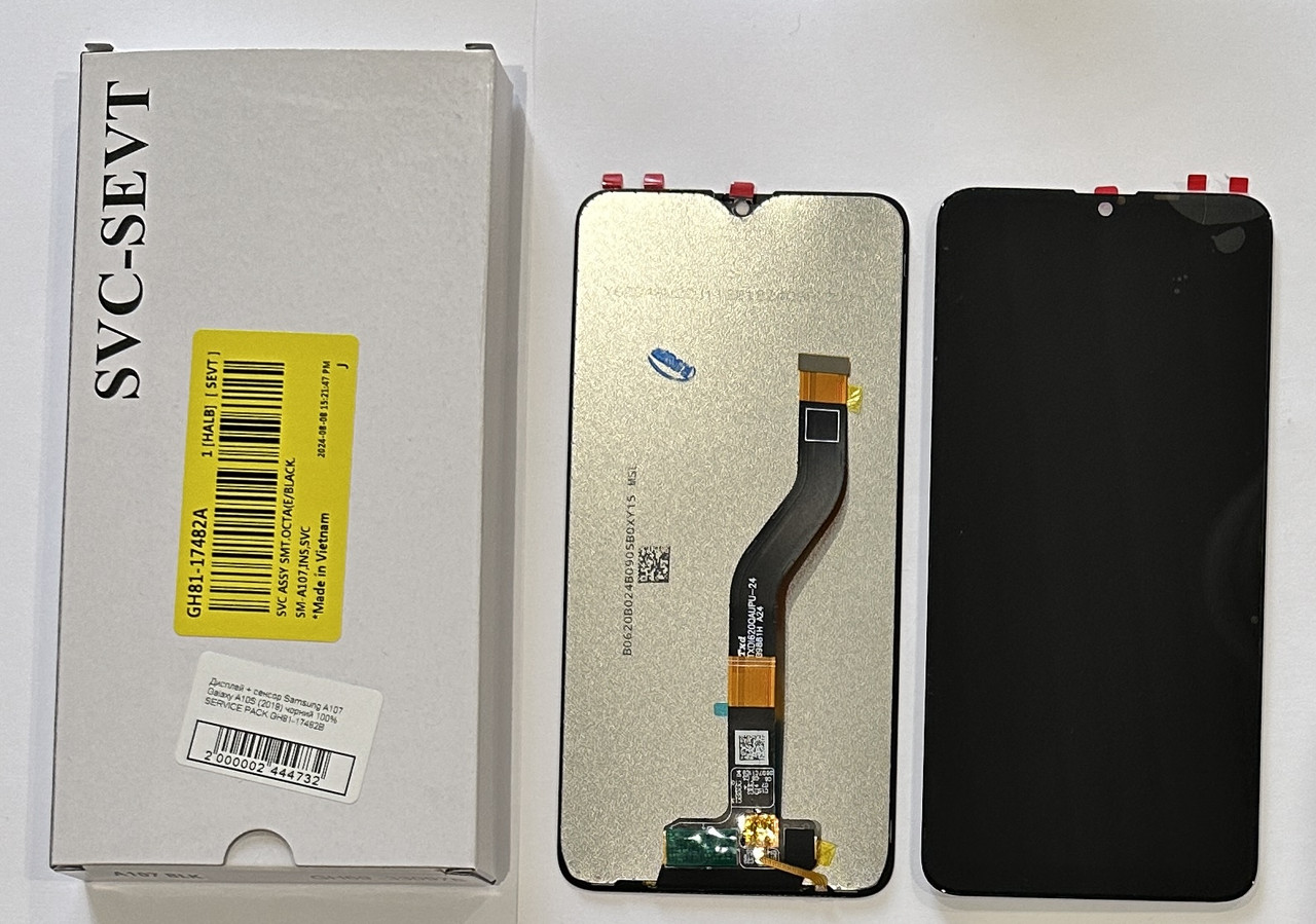 Дисплейний модуль (екран) для Samsung A107 Galaxy A10S (2019) чорний (GH81-17482B) Original