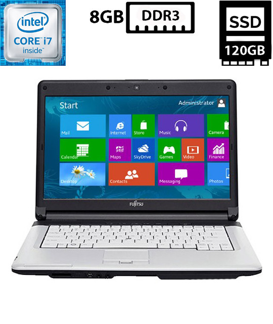 Ноутбук Fujitsu LifeBook S710/14" TN 1366x768/Core i7 M620 2.67GHz/8GB DDR3/SSD 120GB/Intel HD Graphics Камера Б/В